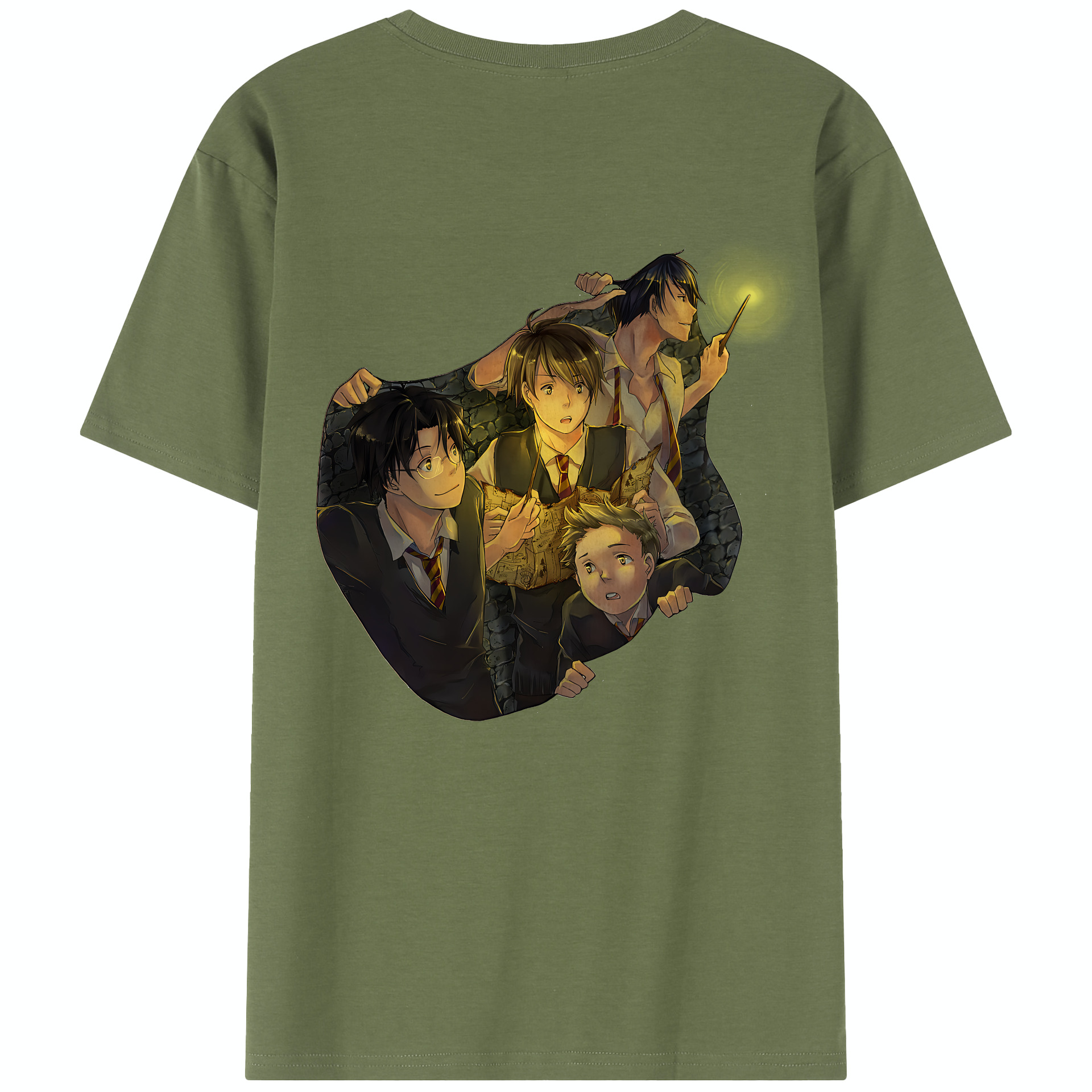 （画像用） Harry Potter ハリー・ポッターシリーズ 綿100％半袖Tシャツ（背面プリント）
